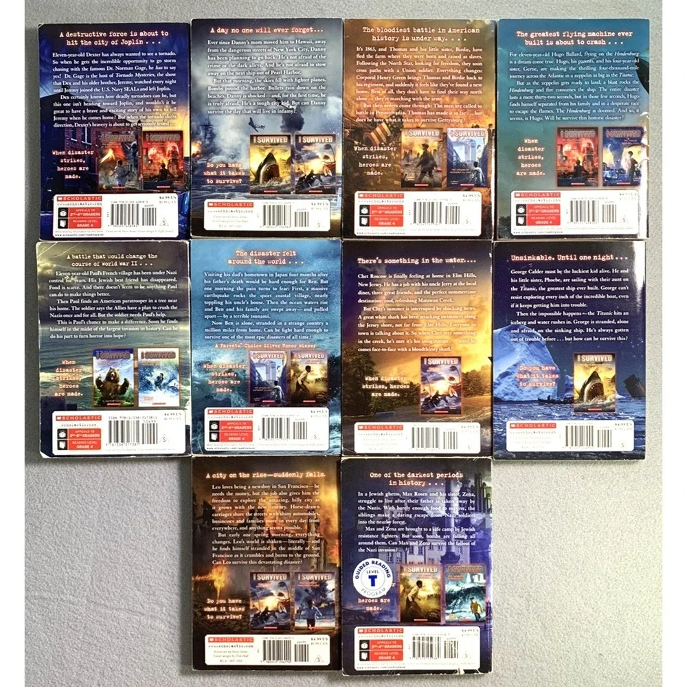 I Survived Lot Of 10 Books By Lauren Tarshis Scholastic Illustrated Paperback